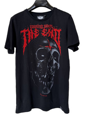 Killstar Men’s Black Red Skull The End Graphic Short Sleeve Shirt Sz S